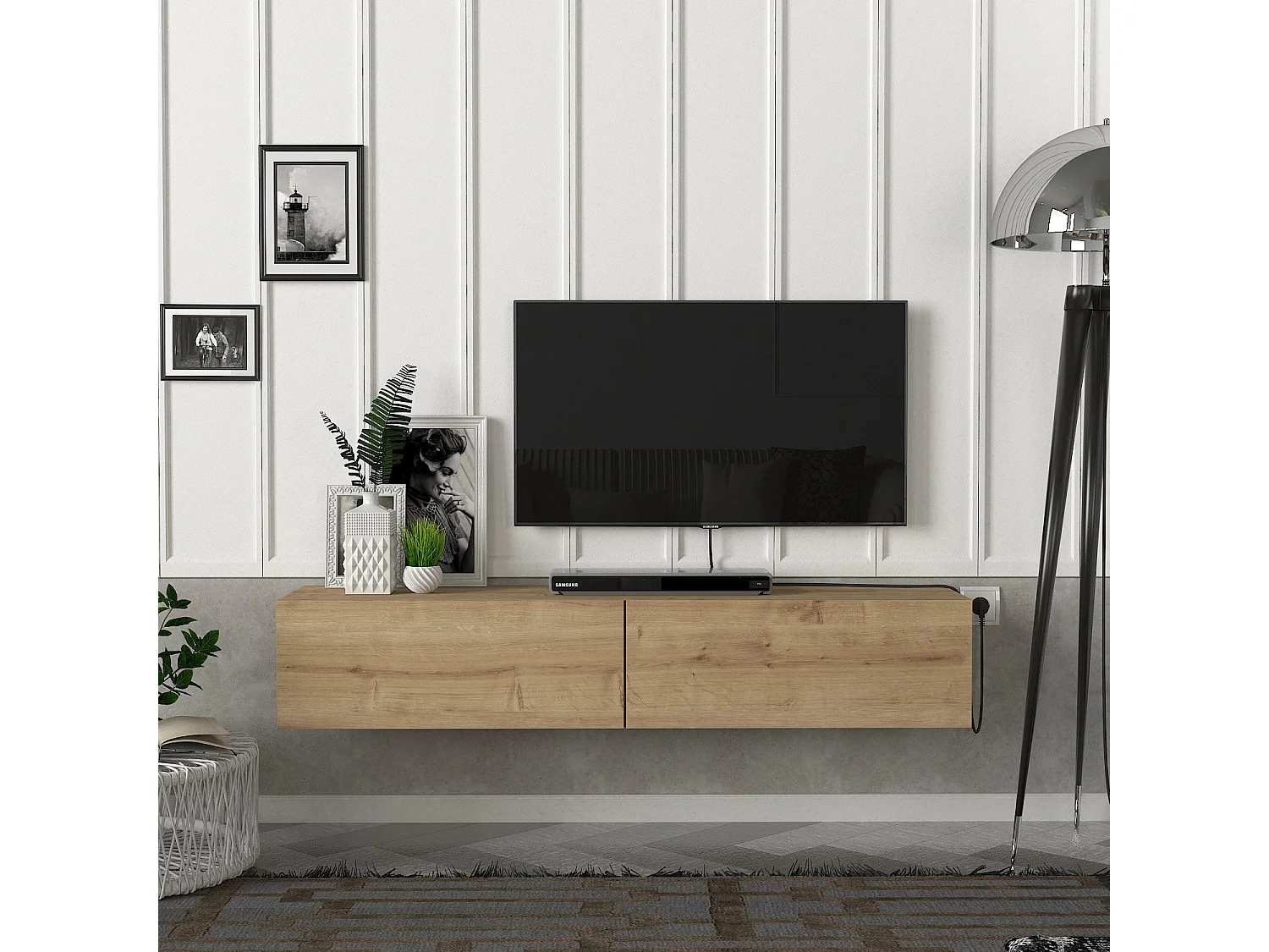 TV Lowboard Hängend Aristo Saphir