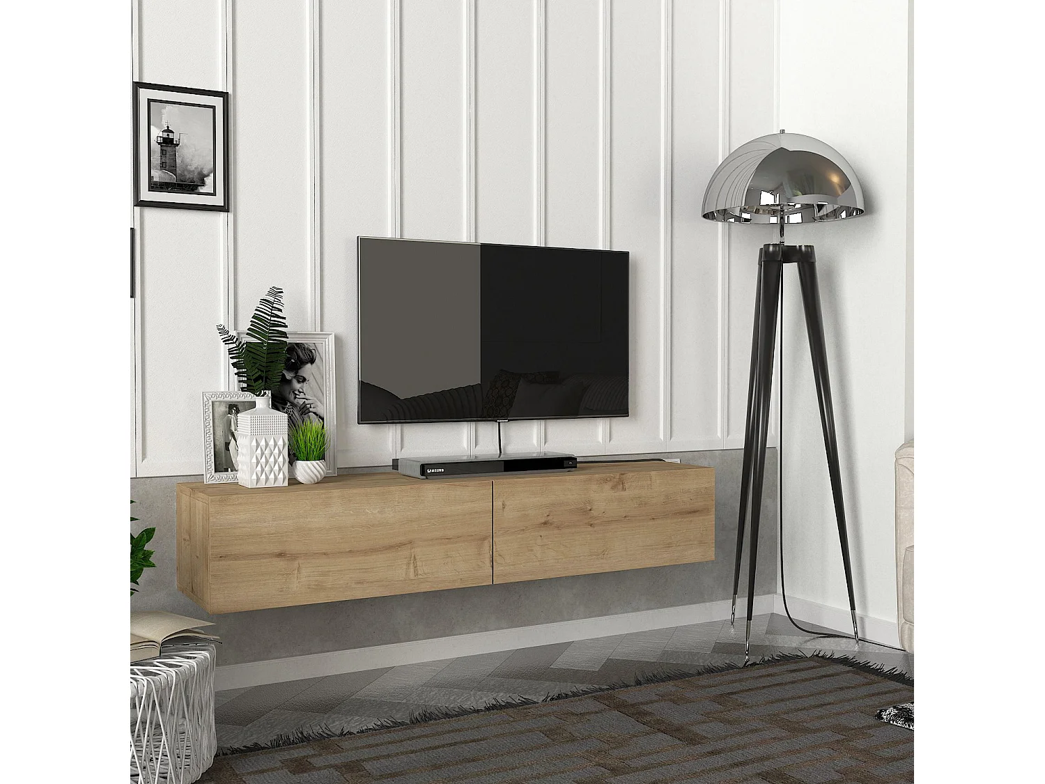 TV Lowboard Hängend Aristo Saphir