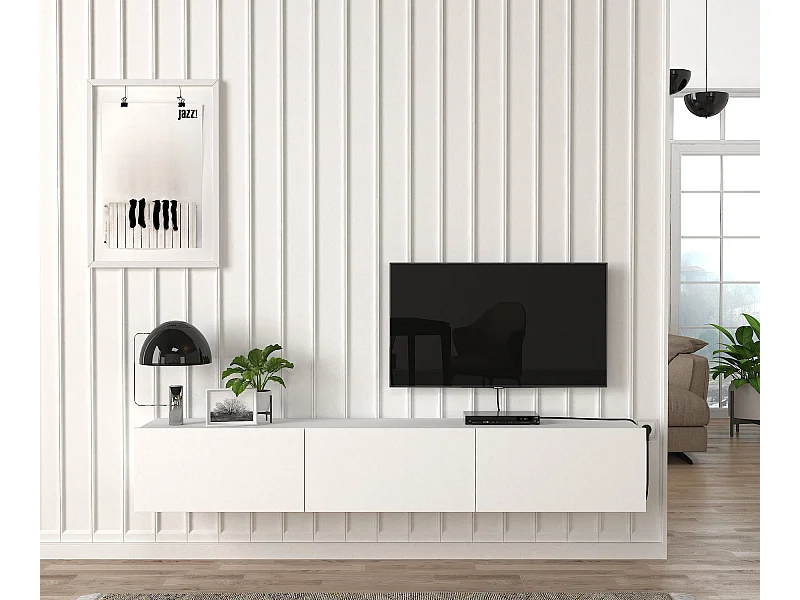 TV Lowboard Hängend Damla Weiß