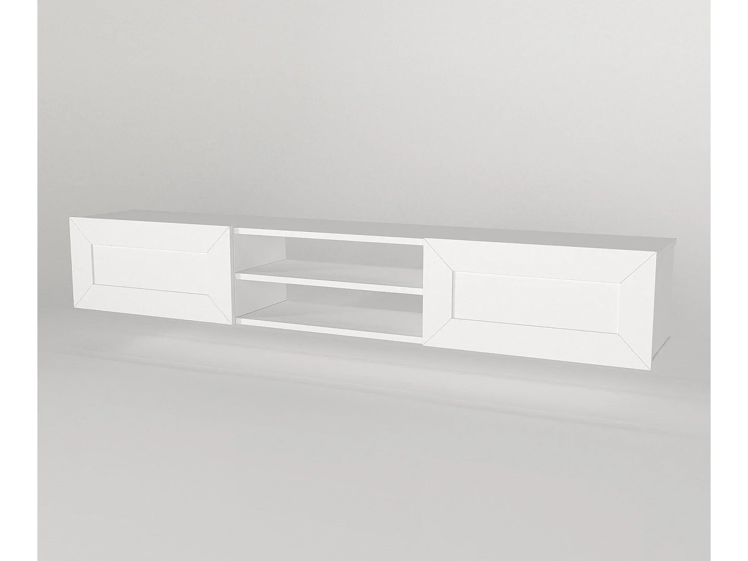 TV Lowboard Hängend Piuma Weiß