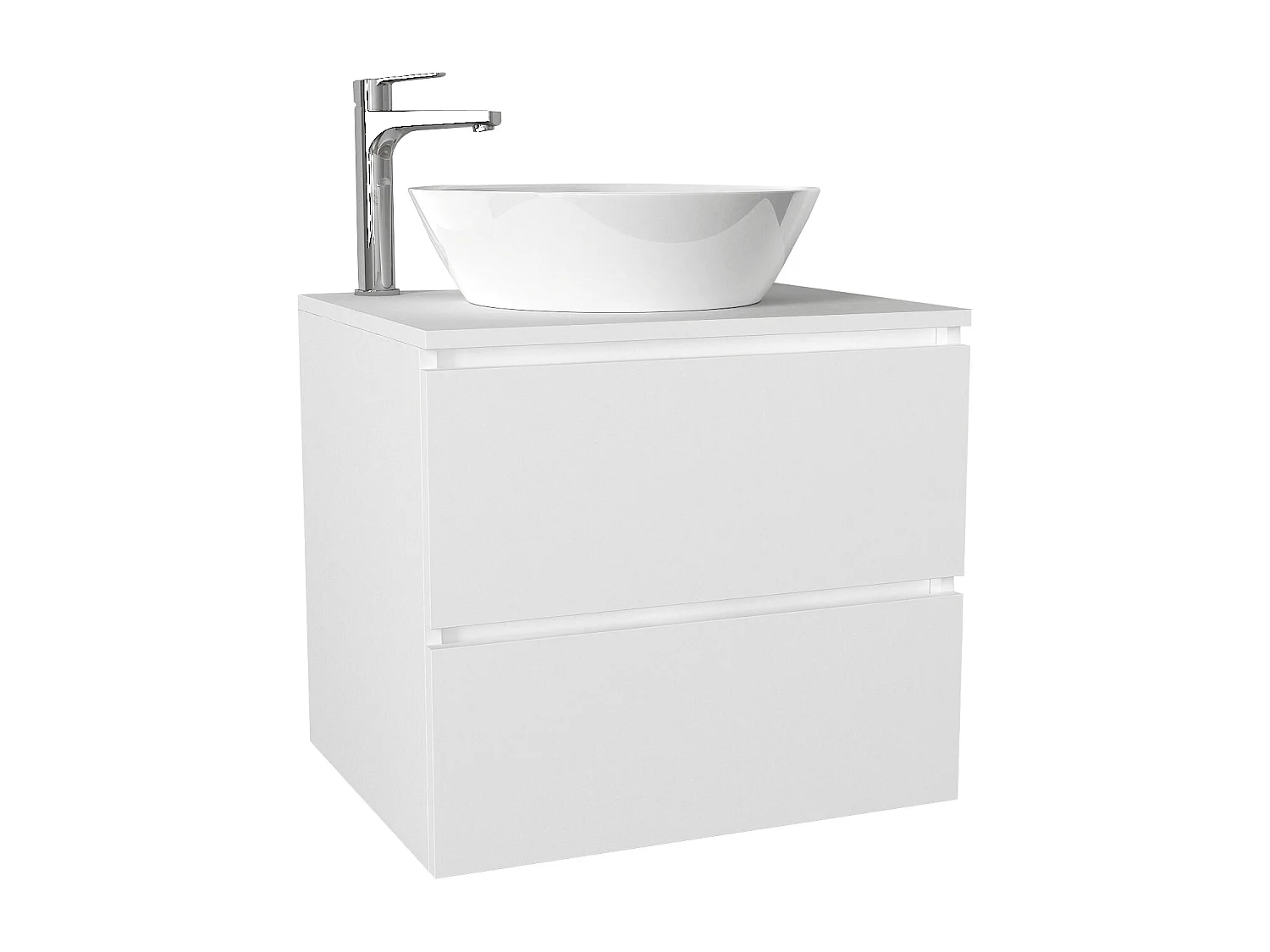 Waschbeckenunterschrank Hängend Carmita Weiß