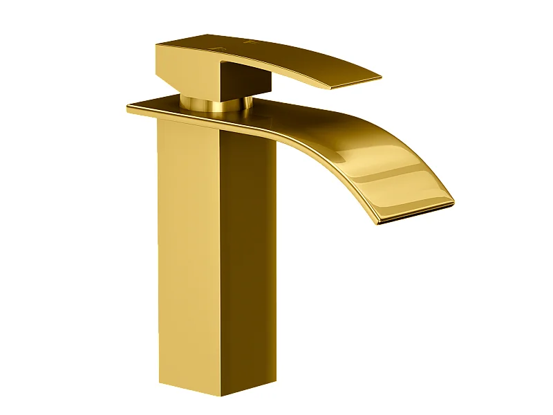 MITIGEUR DE LAVABO CASCADE ROBINETTERIE BASSE POUR SALLE DE BAIN OR ELVA