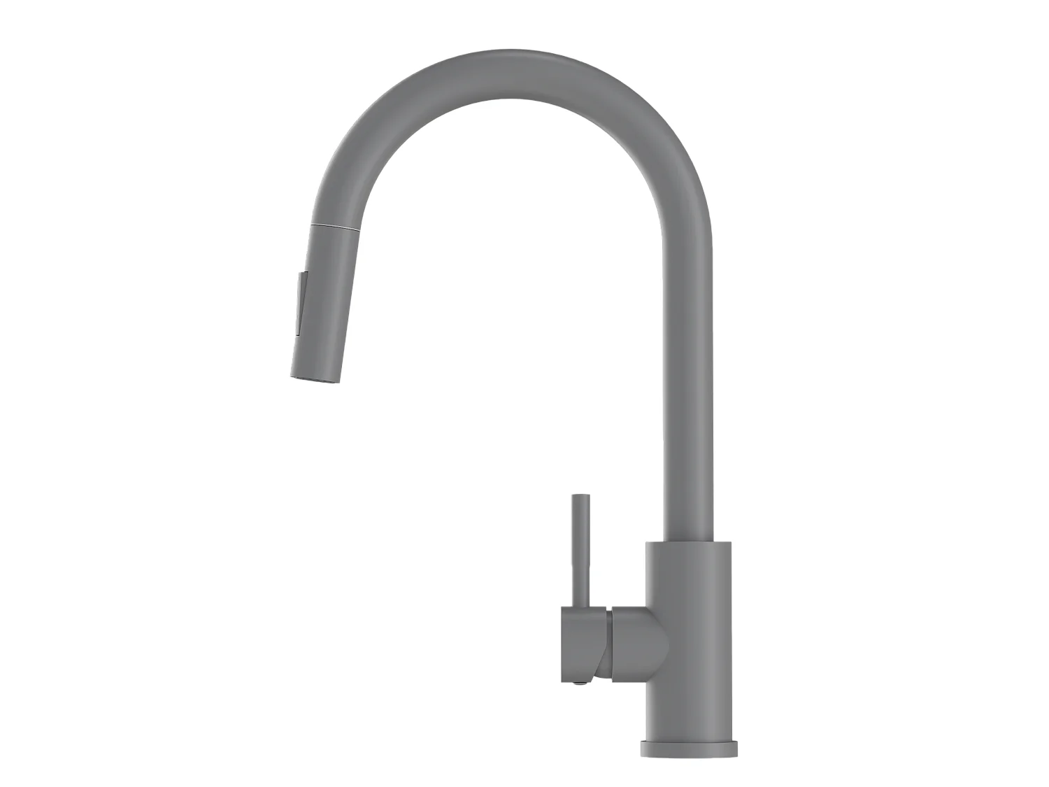 MITIGEUR DE CUISINE BEC EXTRACTIBLE GRIS ROBINET DE CUISINE LISSE LOSETO