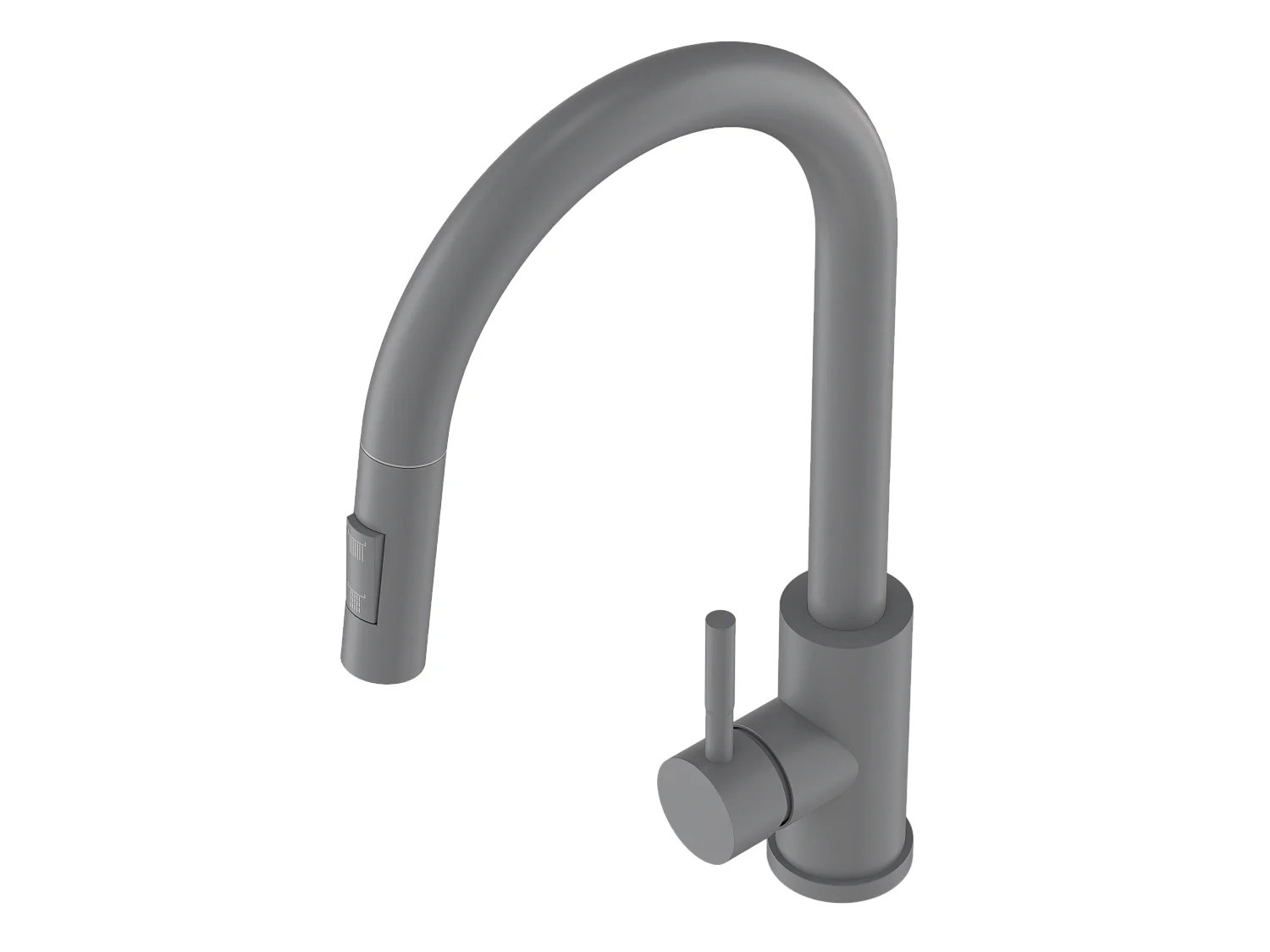 MITIGEUR DE CUISINE BEC EXTRACTIBLE GRIS ROBINET DE CUISINE LISSE LOSETO