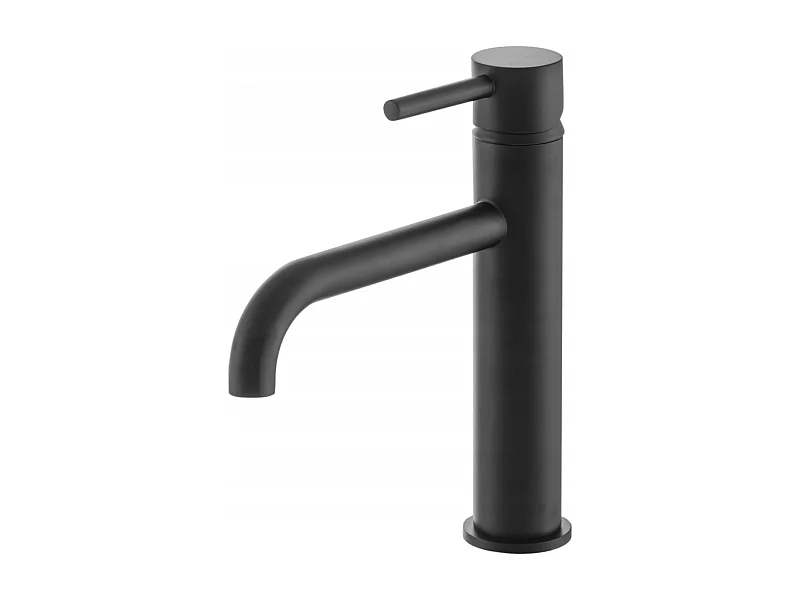 LAVABO MITIGEUR SUR PIED MITIGEUR BAS CÉRAMIQUE NOIR KIVO