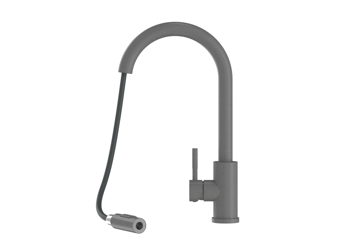 MITIGEUR DE CUISINE BEC EXTRACTIBLE ACIER GRIS ROBINET DE CUISINE LOSETO