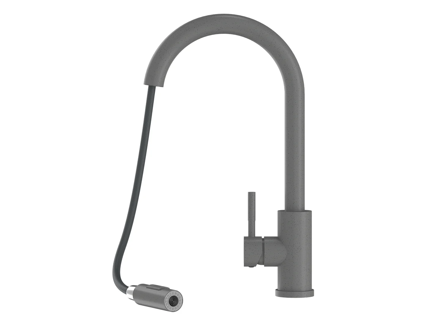 MITIGEUR DE CUISINE BEC EXTRACTIBLE ACIER GRIS ROBINET DE CUISINE LOSETO