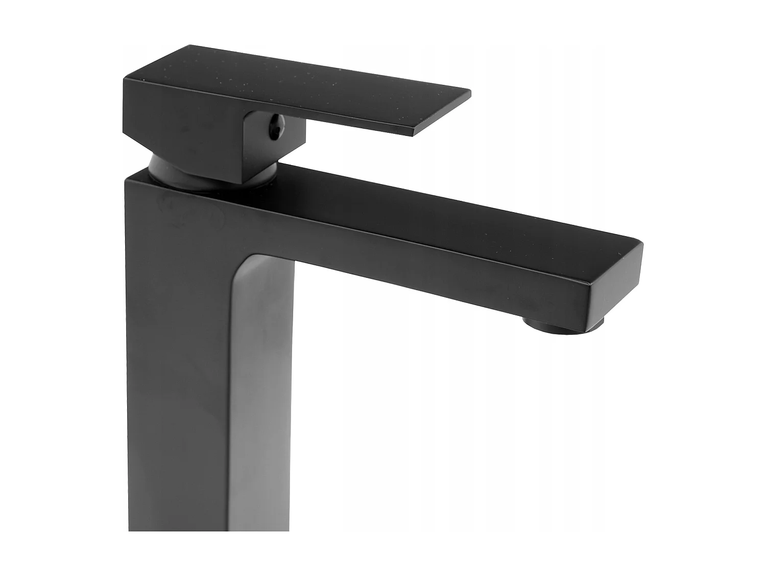 CUBE BLACK BASIN MIXER SQUARE TAP