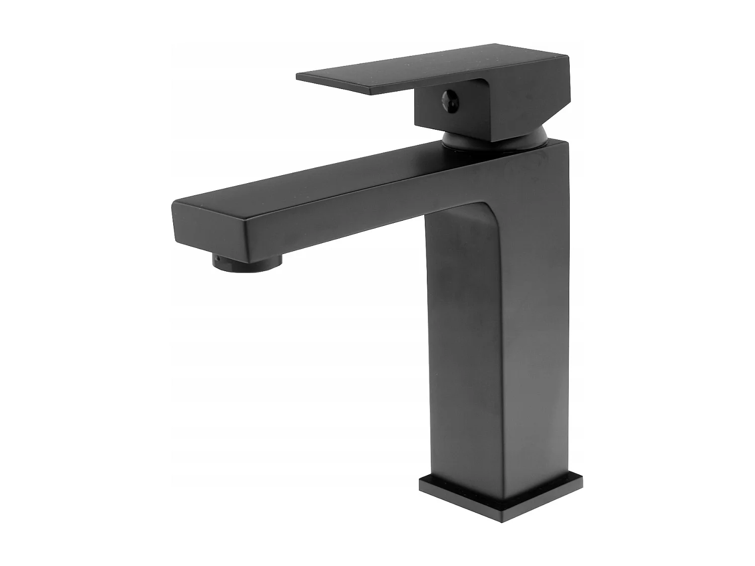 CUBE BLACK BASIN MIXER SQUARE TAP