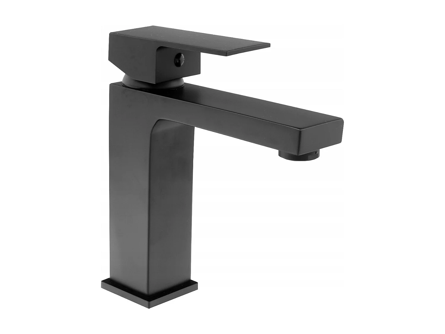 CUBE BLACK BASIN MIXER SQUARE TAP