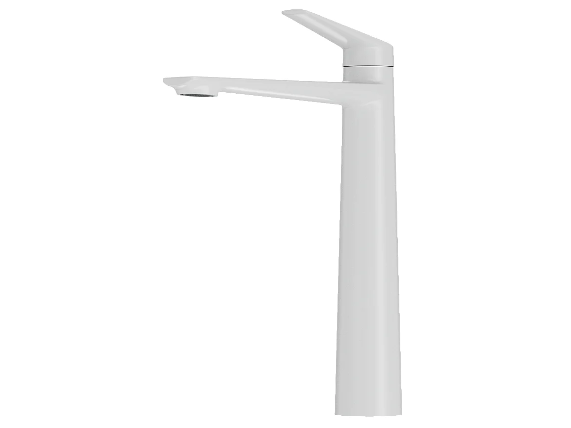 MITIGEUR LAVABO BLANC HAUT SALLE DE BAIN LAITON ROBINET SUR PIED NAVE