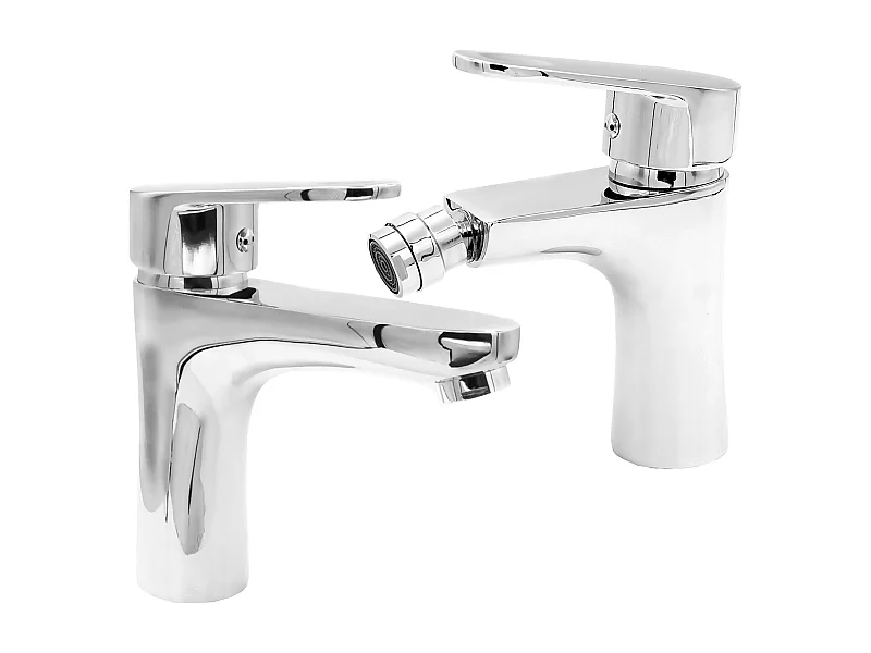 LAVABO MITIGEUR BIDET SET CHROME COBI