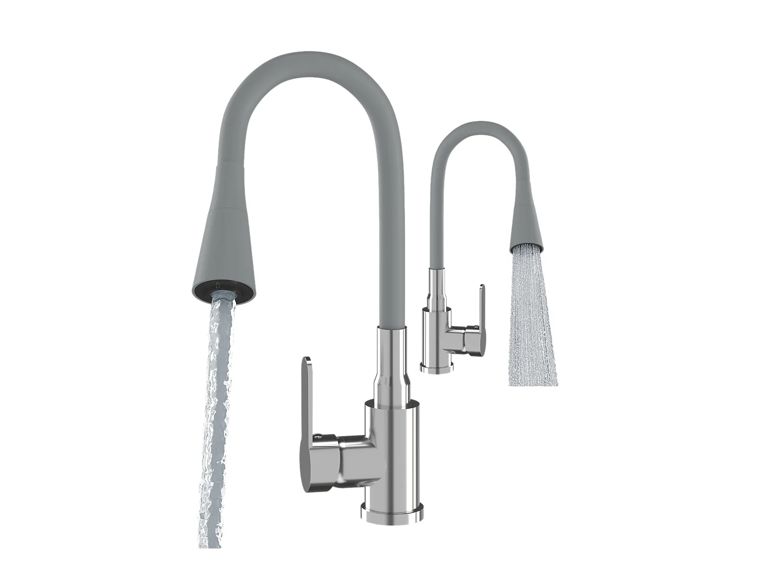 Melangeur de cuisine bec flexo gris robinet flexo bec flexible chrome 85111932