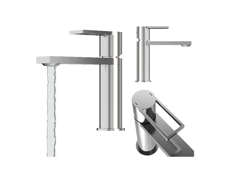 MITIGEUR DE LAVABO ARGENT LAITON BAS ROBINET CHROME ARMA