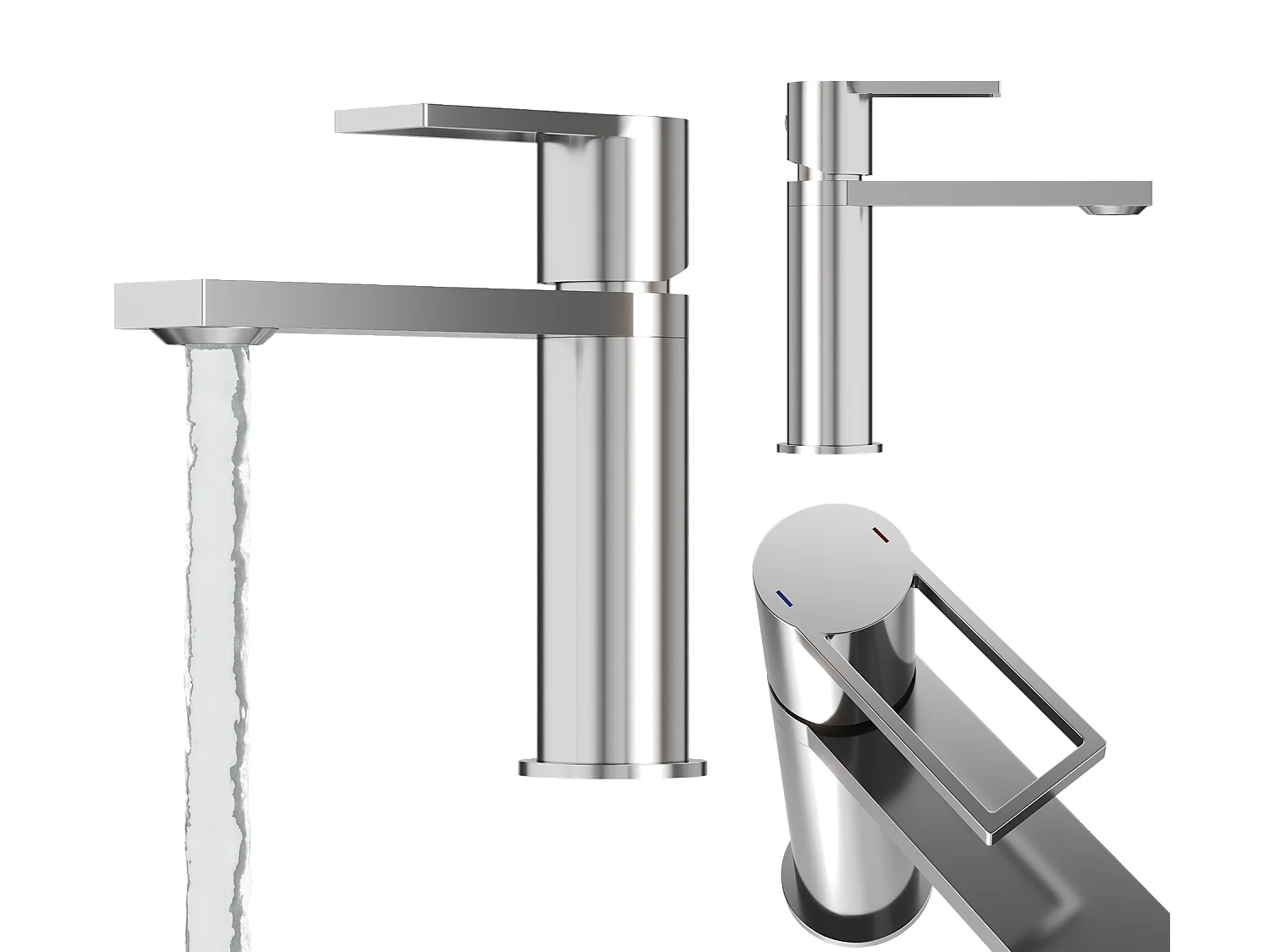 MITIGEUR DE LAVABO ARGENT LAITON BAS ROBINET CHROME ARMA
