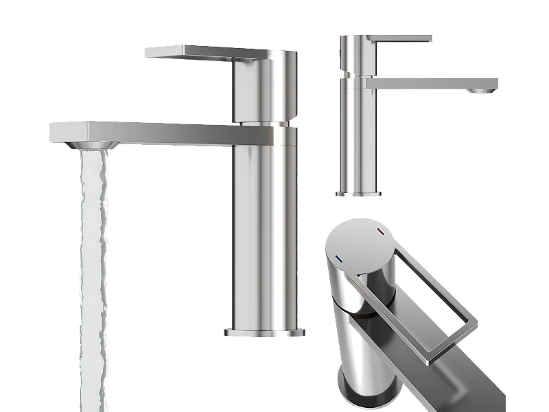 MITIGEUR DE LAVABO ARGENT LAITON BAS ROBINET CHROME ARMA