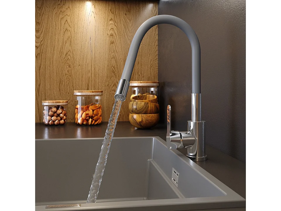 Melangeur de cuisine gris bec flexible grado 85111872
