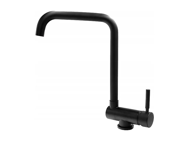 ÉVIER PLIANT NOIR SOUS FENÊTRE AVEC MITIGEUR DE CUISINE