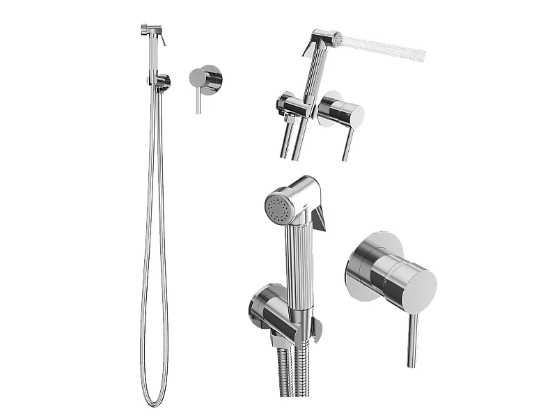 BIDETTA MITIGEUR DE SALLE DE BAIN À ENCASTRER LAITON BIDETTA DOUCHE KIVO CHROME