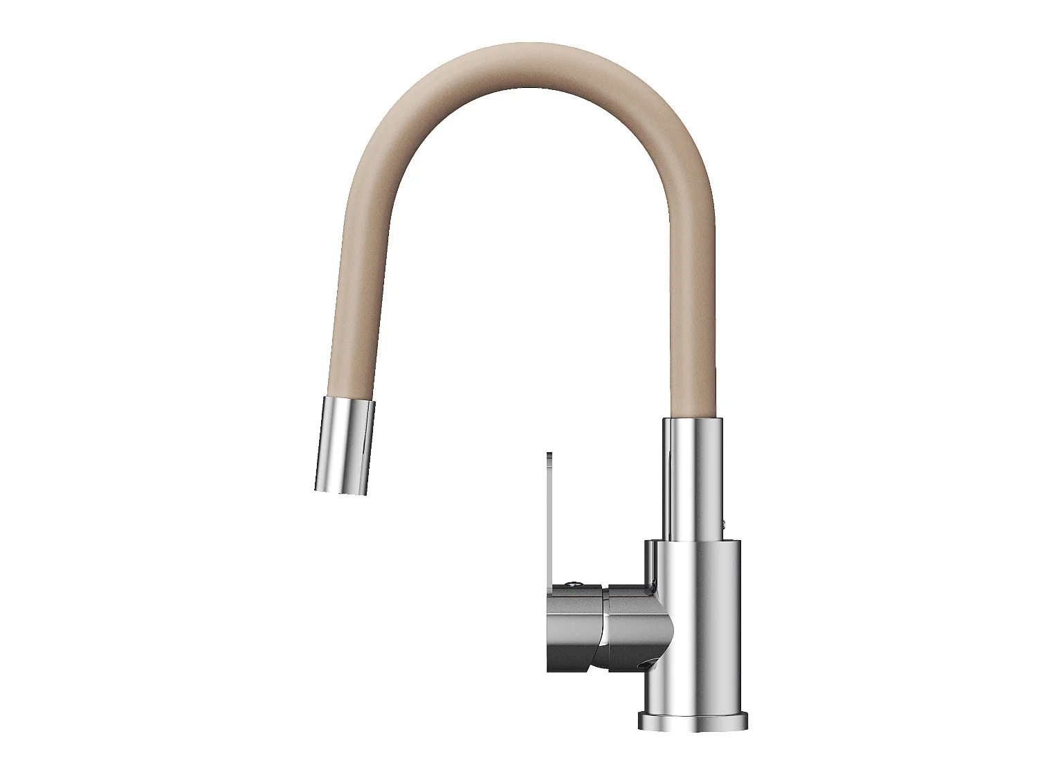 Mélangeur de cuisine à bec flexible beige GRADO PLUS bec orientable aérateur