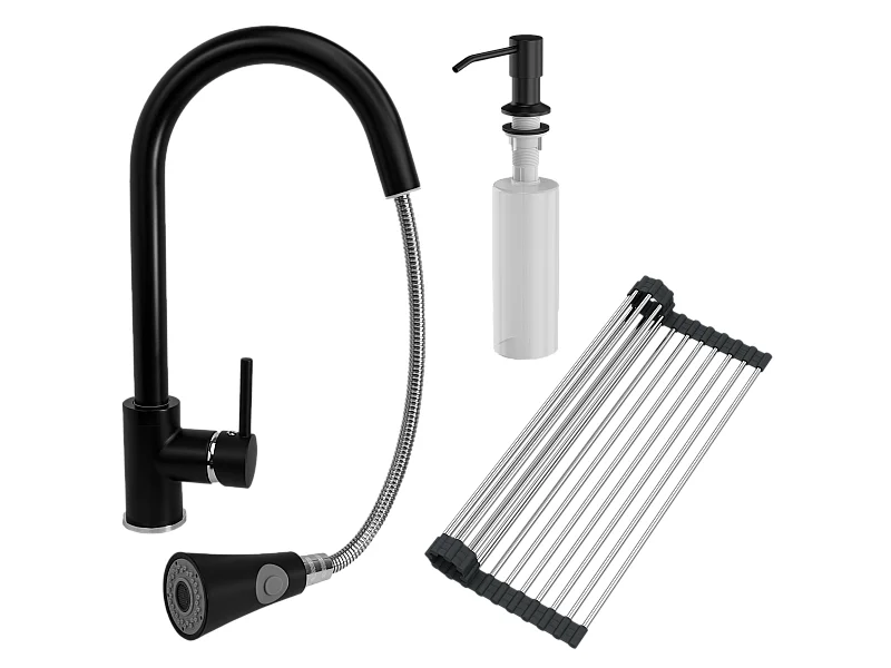 ROBINET DISTRIBUTEUR DE TAPIS NOIR SET DE CUISINE