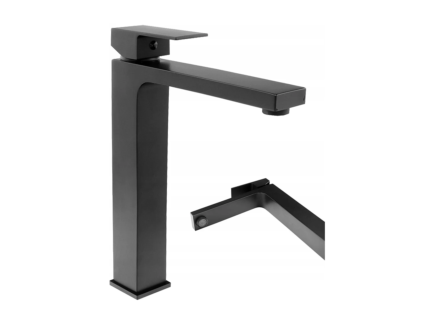 MITIGEUR DE LAVABO CUBE NOIR MITIGEUR DE SALLE DE BAIN DROIT