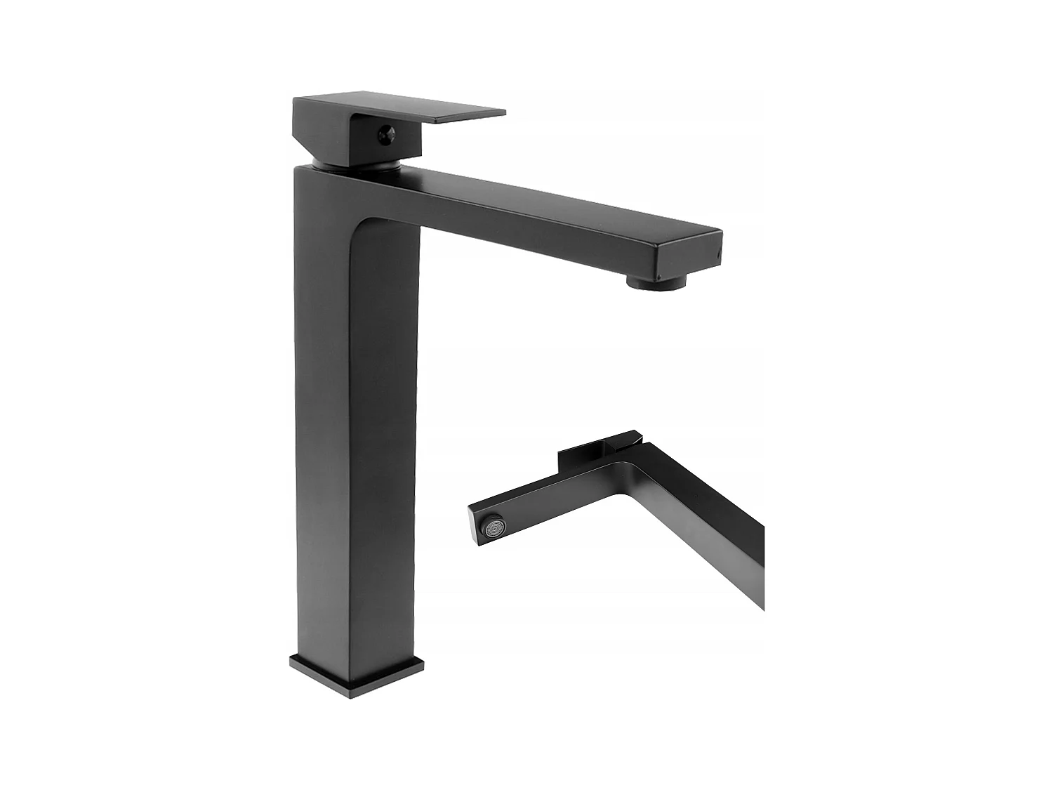 MITIGEUR DE LAVABO CUBE NOIR MITIGEUR DE SALLE DE BAIN DROIT