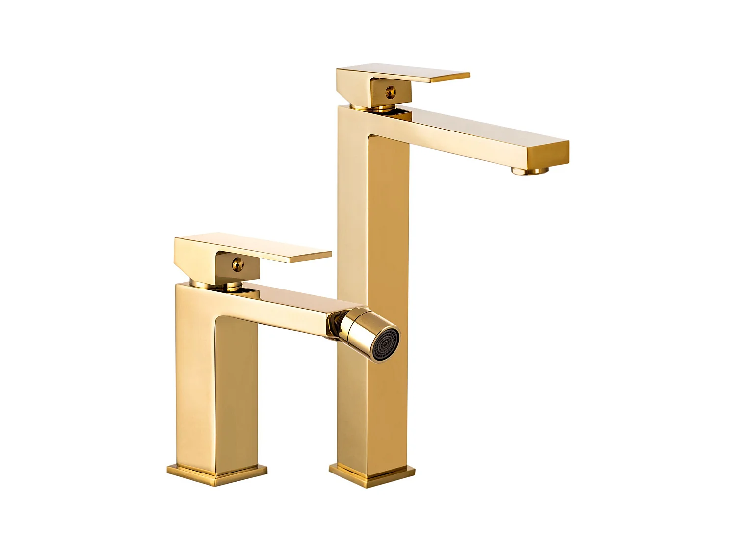 ENSEMBLE DE ROBINETS D'ÉVIER À HAUTE TENEUR EN OR+BIDET