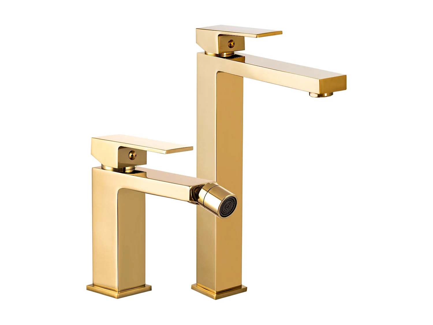 ENSEMBLE DE ROBINETS D'ÉVIER À HAUTE TENEUR EN OR+BIDET