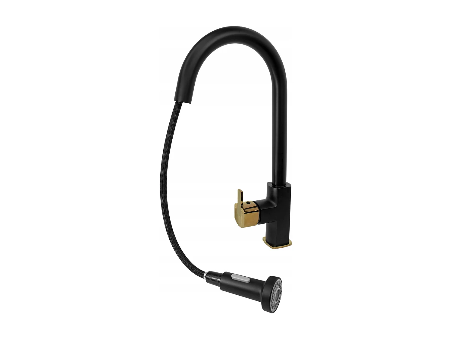 VENICE NOIR/OR MÉLANGEUR DE CUISINE AVEC DOUCHETTE EXTRACTIBLE