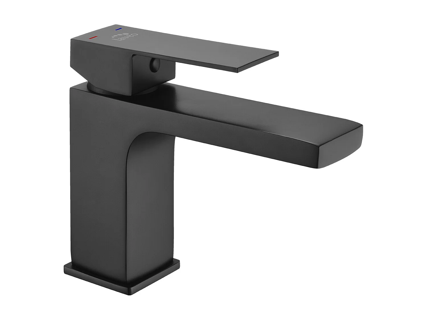 Robinet lave-mains vertical céramique basse noir Laveo Kvadrato