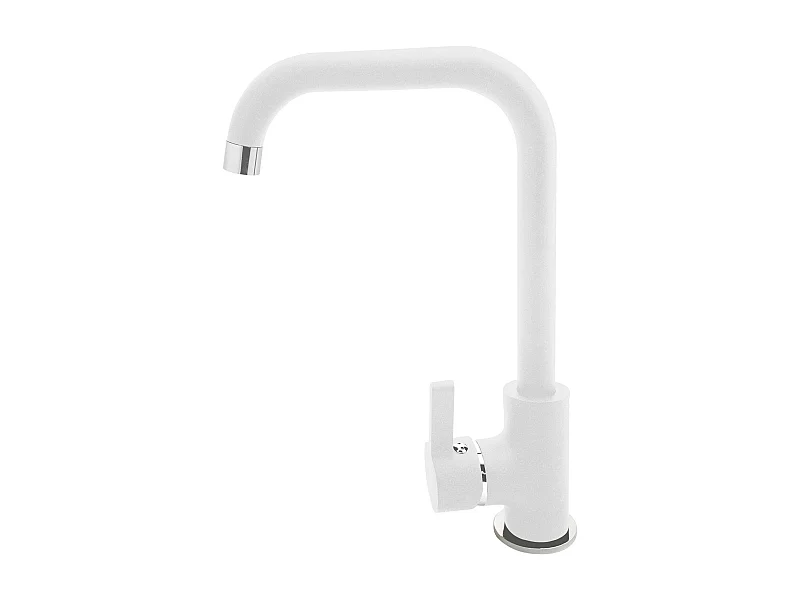 ROBINET DE CUISINE BEC MOLLETONNÉ BLANC SILVIO PYRAMIS
