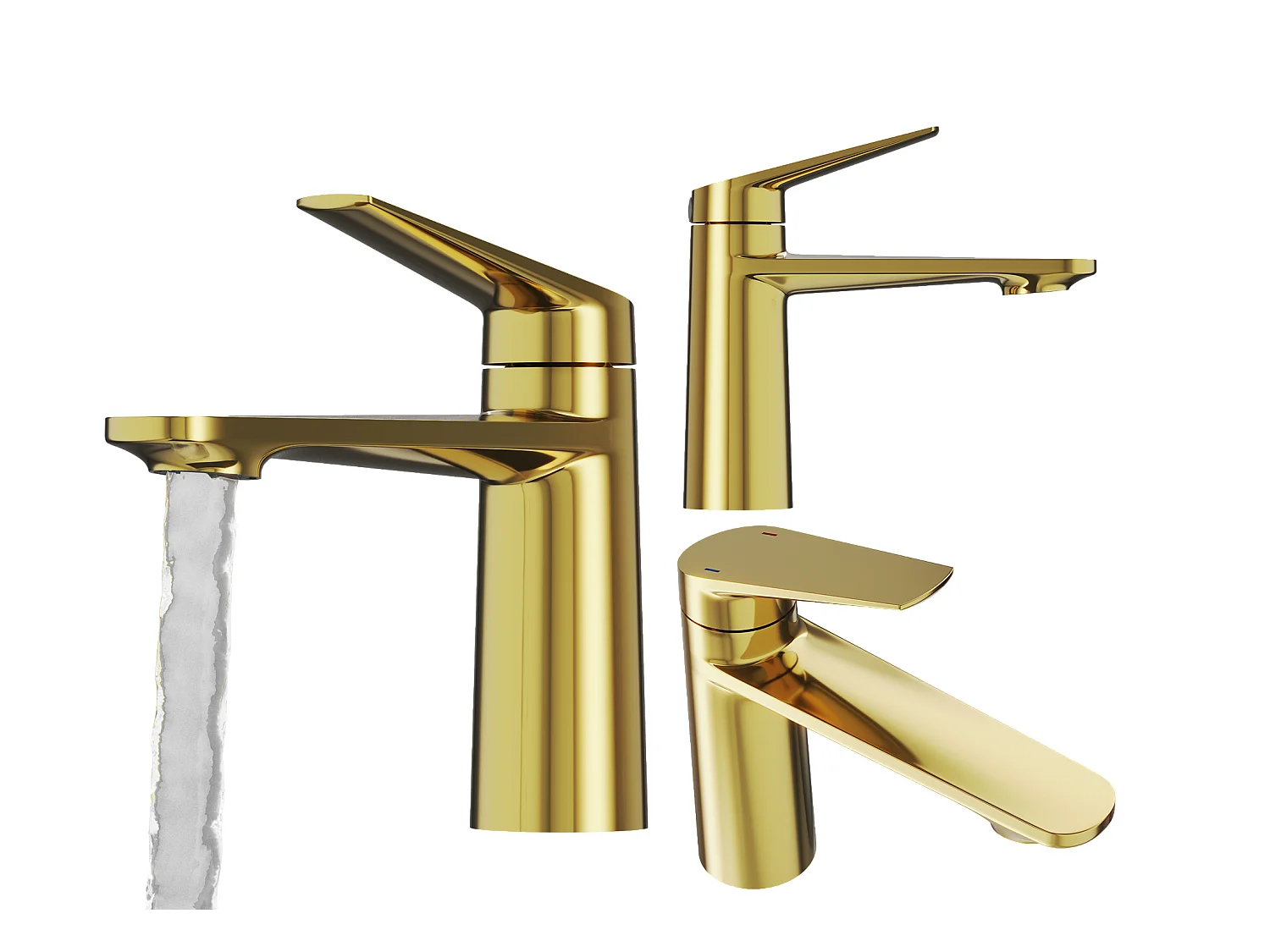 ROBINET DE LAVABO OR SALLE DE BAIN BAS ROBINET SUR PIED EN LAITON NAVE