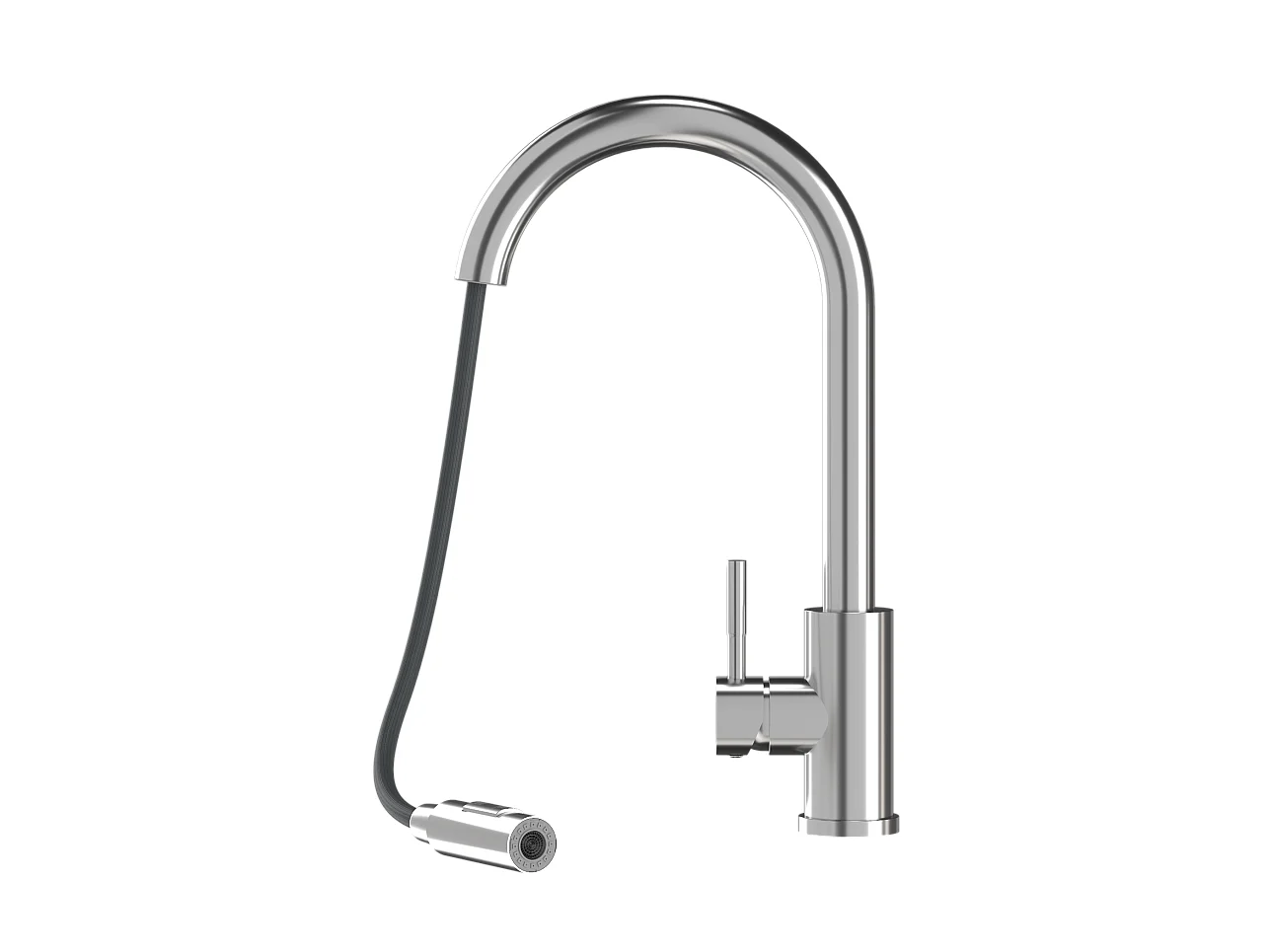 MITIGEUR DE CUISINE BEC EXTRACTIBLE CHROMÉ ROBINET DE CUISINE EN ACIER LOSETO
