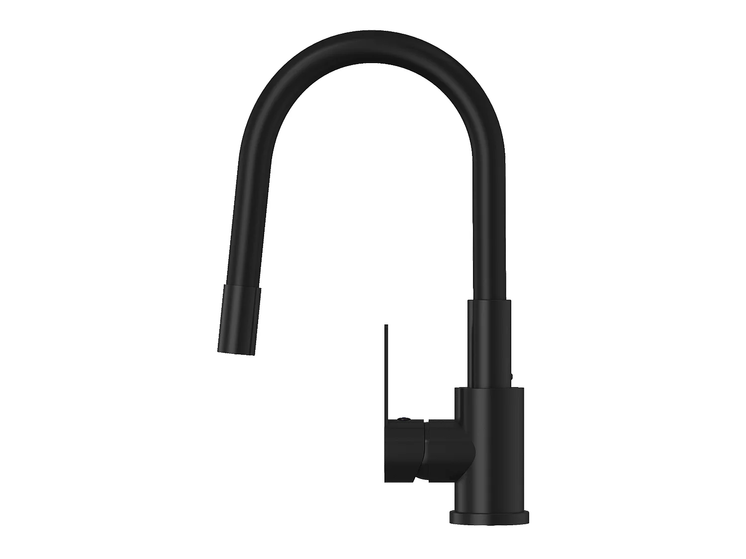 Mélangeur de cuisine à bec flexible noir GRADO PLUS bec pivotant