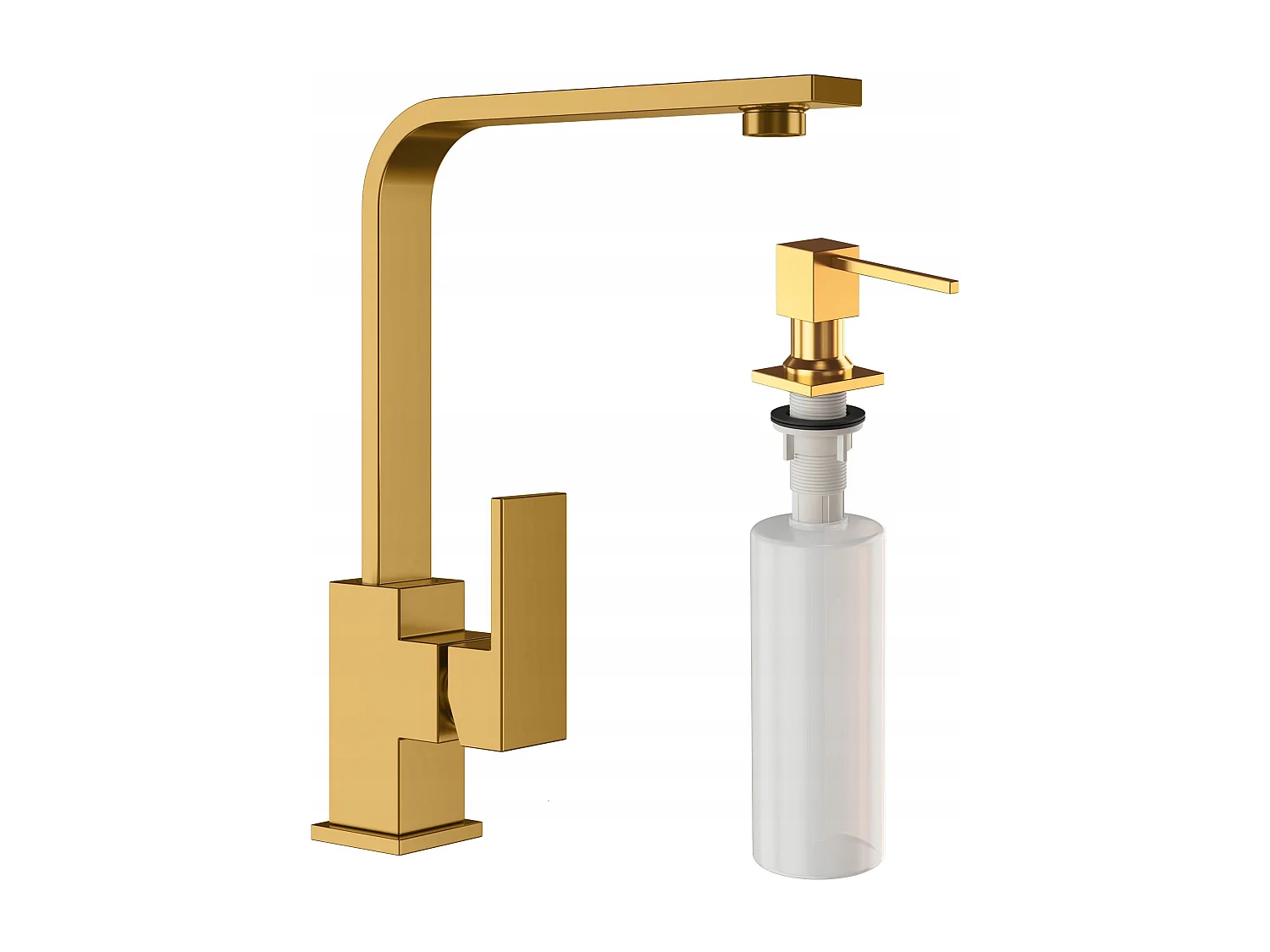 ÉVIER / LAVE-VAISSELLE MÉLANGEUR + DISTRIBUTEUR EN OR