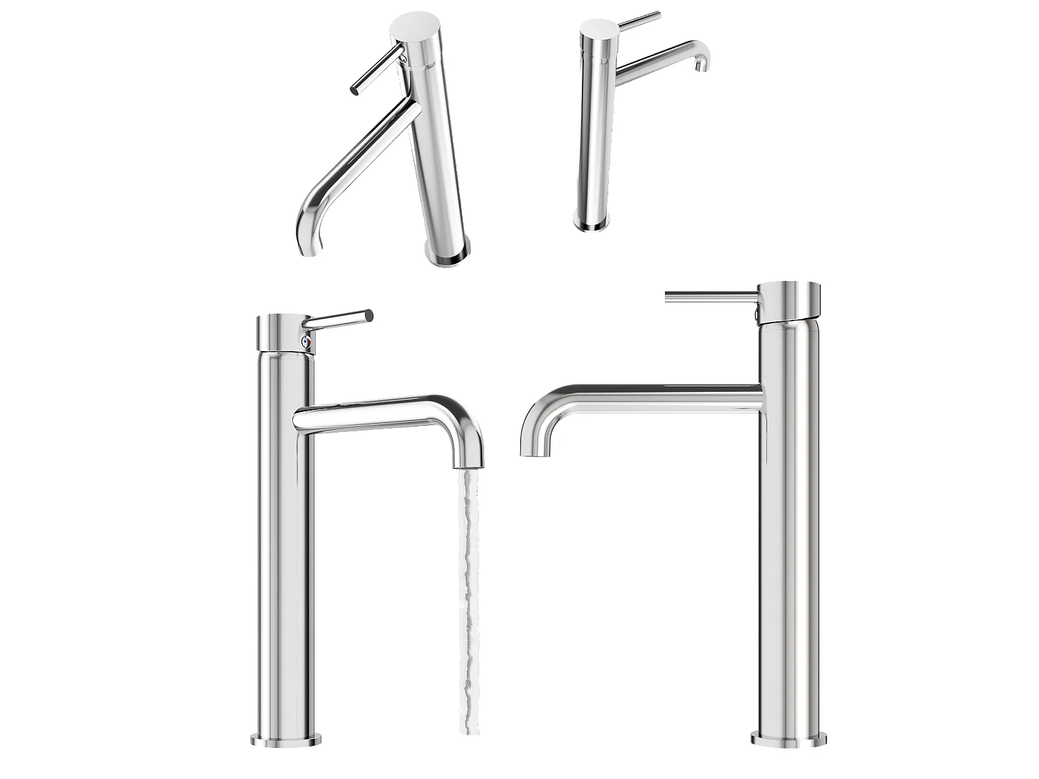 ROBINETTERIE DE LAVABO MITIGEUR DE LAVABO HAUTE CÉRAMIQUE CHROME KIVO