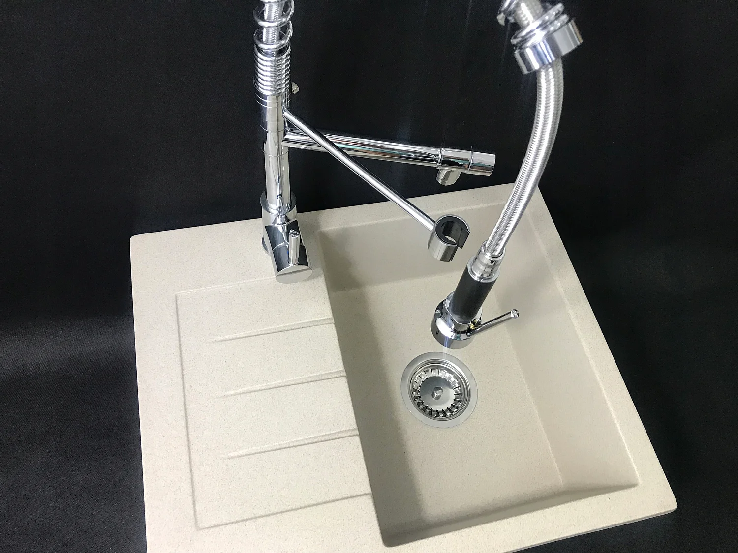 DUO CHROME MITIGEUR D'ÉVIER DE CUISINE