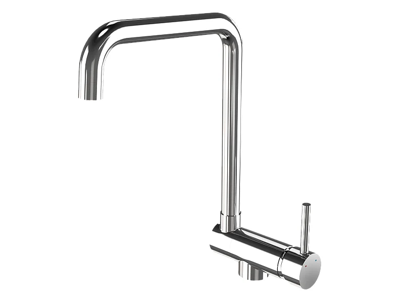 MÉLANGEUR DE CUISINE CHROMÉ SOUS ÉVIER PLIANT