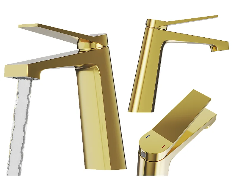 MITIGEUR DE LAVABO OR BASSE SALLE DE BAIN LAITON MODERNE ROBINET SELVA