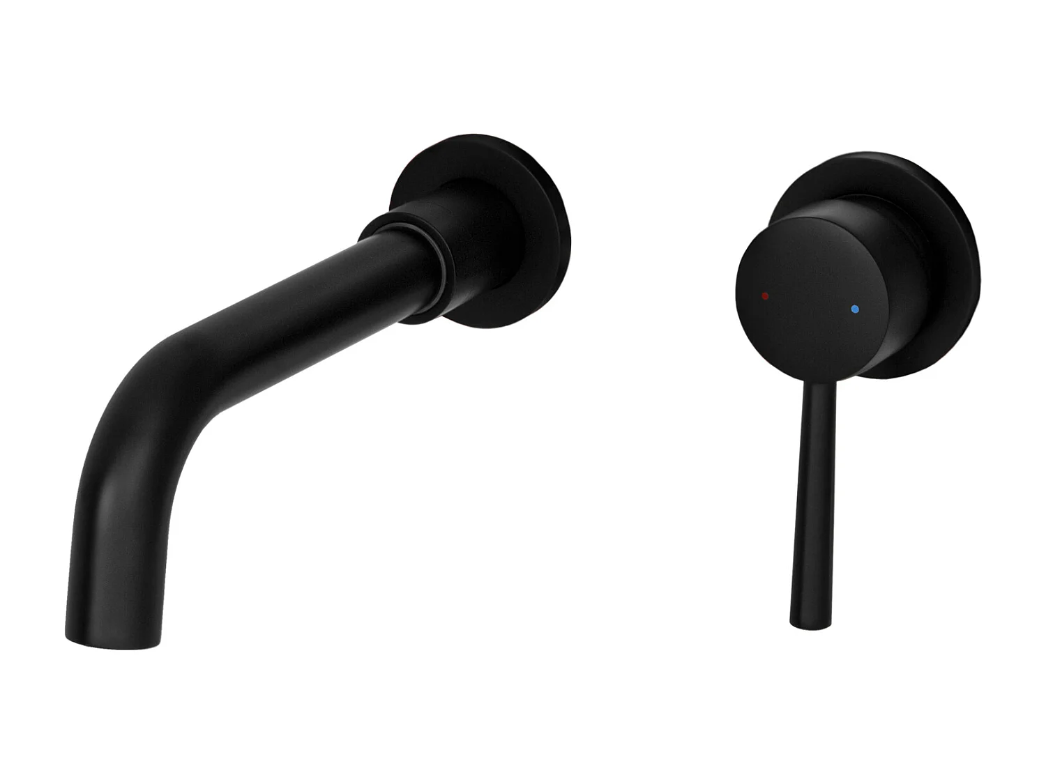 MITIGEUR DE LAVABO POUR MONTAGE ENCASTRÉ ROBINET KIVO NOIR CLICK-CLACK AVEC BEC