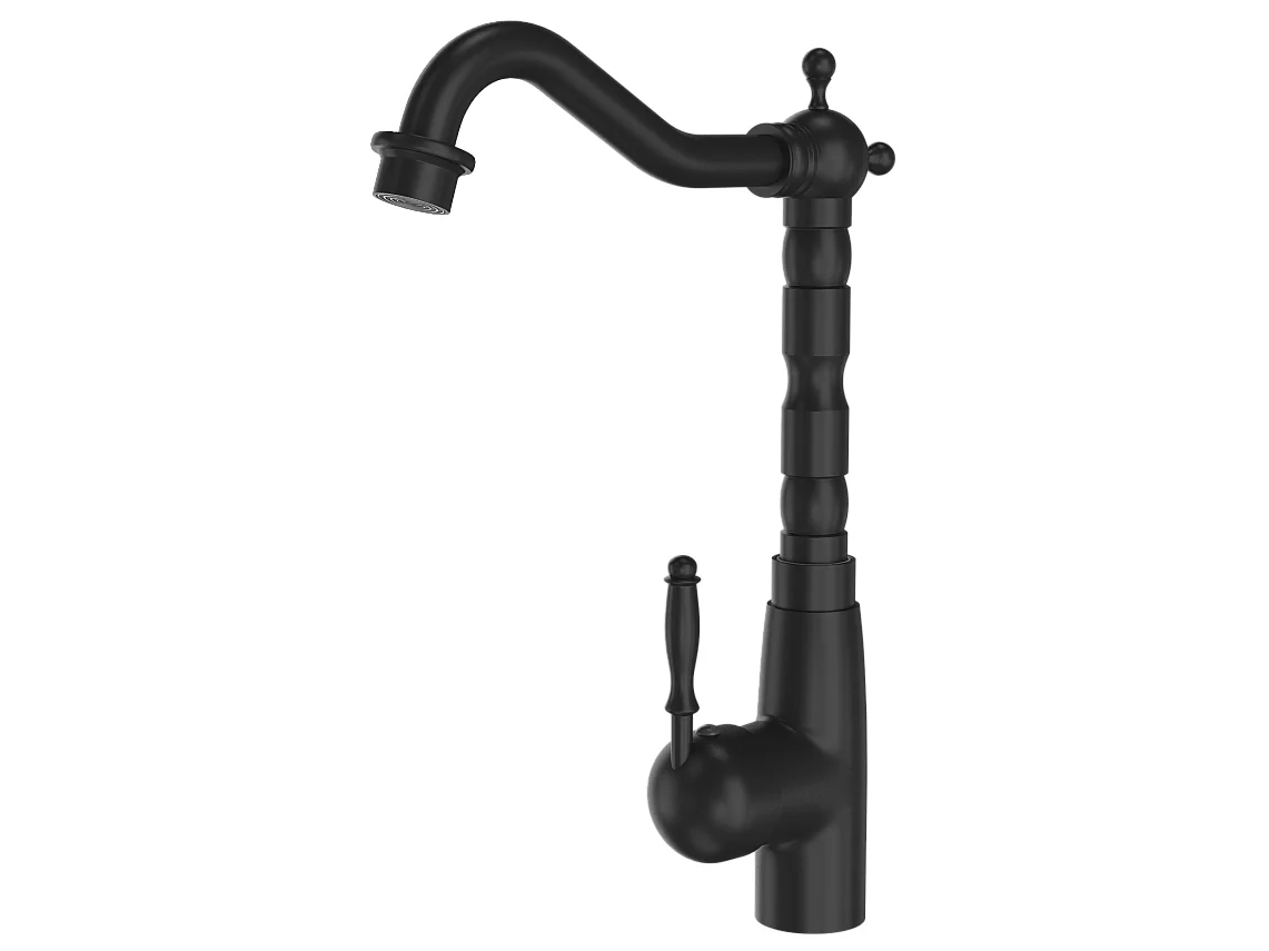 Cuisine battery retro noir evier en granit kran 85111867