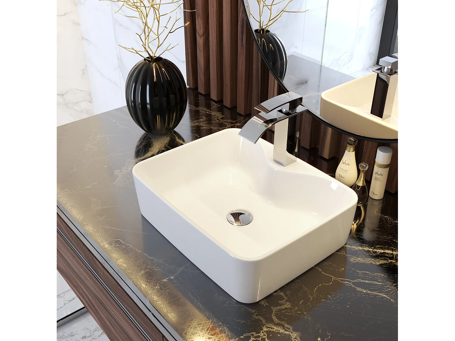 BATTERIE KRAN pour le lavabo de la salle de bain ELVA