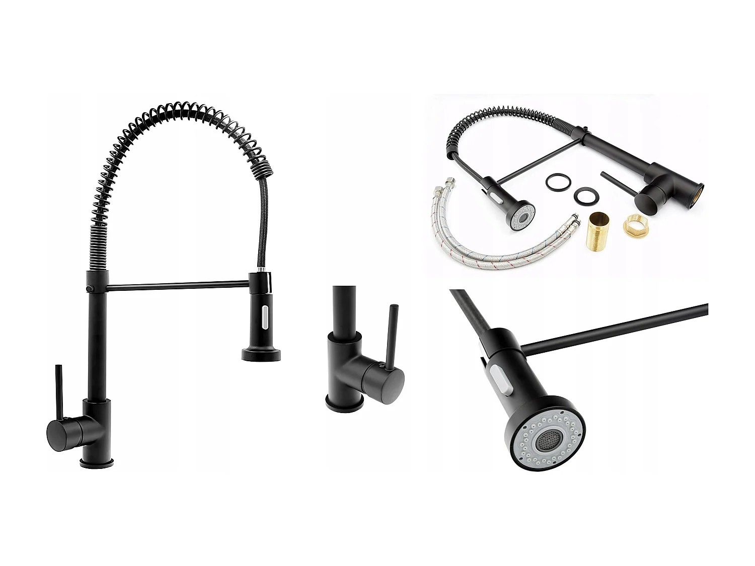 CUISINE BATTERIE évier en granit noir extractible