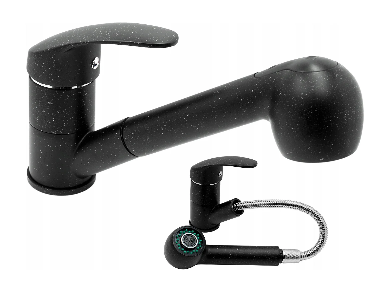 ROBINET MITIGEUR EXTRACTIBLE EN GRANIT POUR ÉVIER DE CUISINE