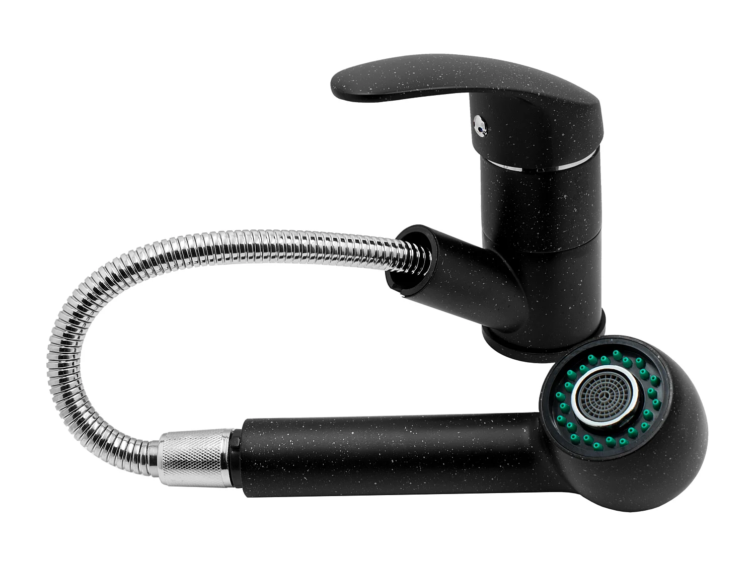 ROBINET MITIGEUR EXTRACTIBLE EN GRANIT POUR ÉVIER DE CUISINE