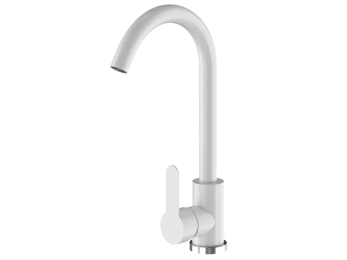 MÉLANGEUR DE CUISINE BLANC POUR ÉVIER ROBINET PRESTIGE