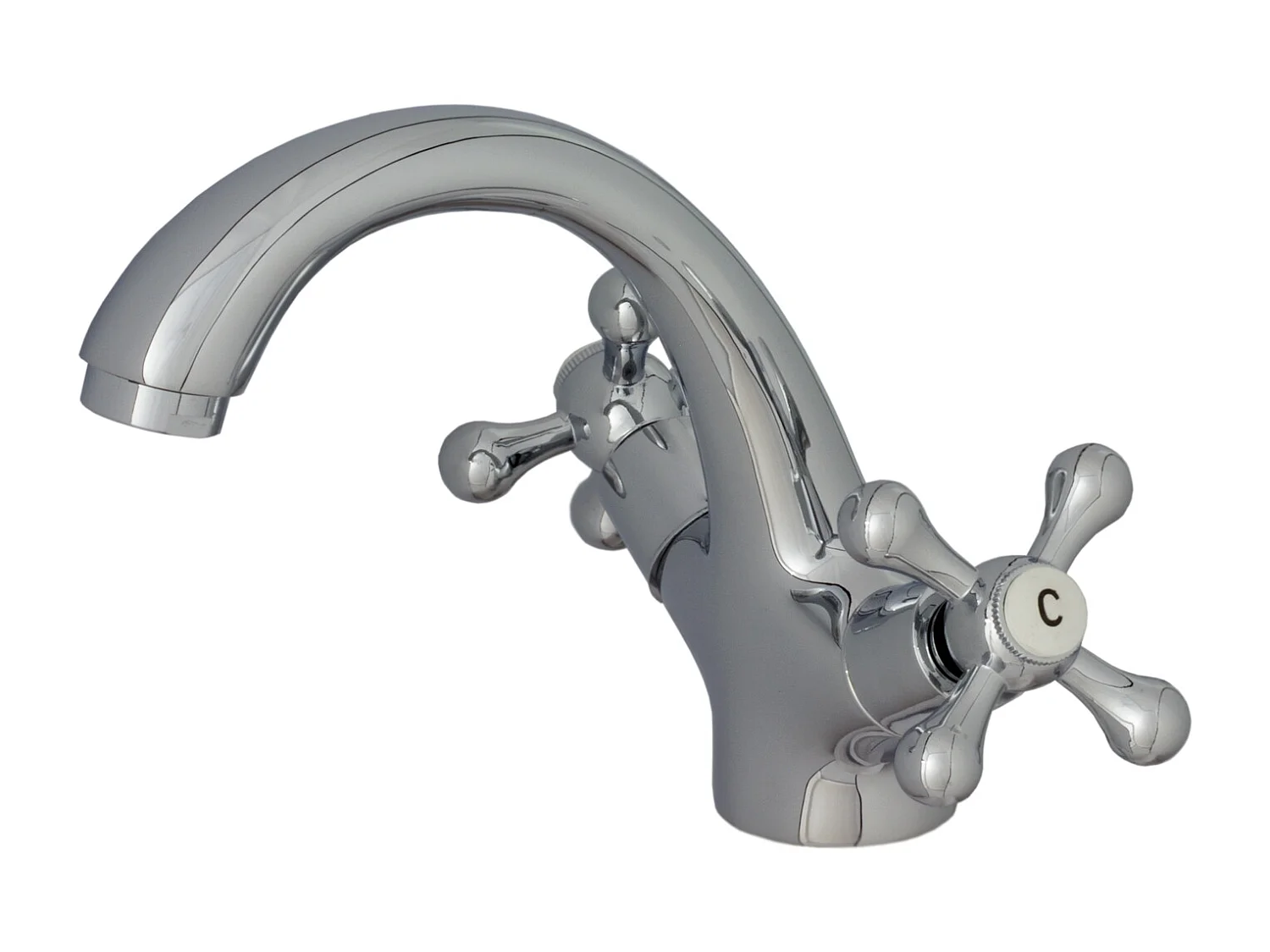 ROBINETTERIE MURALE POUR LAVABO RETRO CHROME