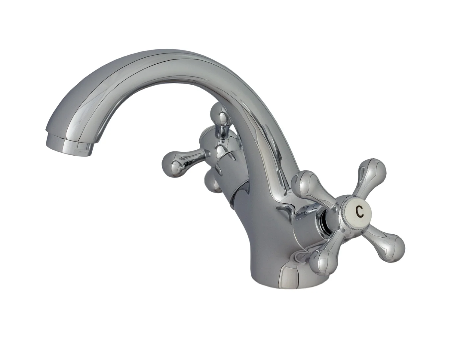ROBINETTERIE MURALE POUR LAVABO RETRO CHROME
