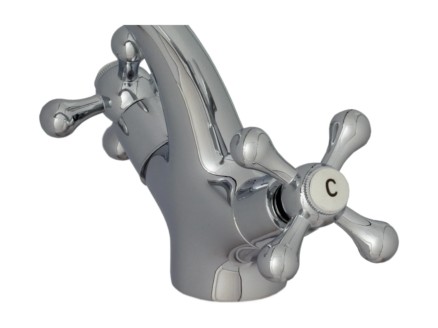 ROBINETTERIE MURALE POUR LAVABO RETRO CHROME